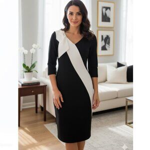 Cenia New York Midi Dress NWT Black White Retail $298 Womens Size 4